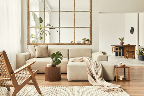 Relooking de salon décoration naturelle dans les Hauts den Seine