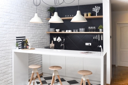 décoration et aménagement d'une cuisine dans un petit appartement hauts de seine