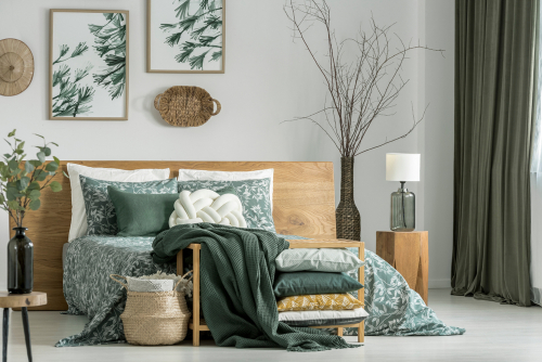 Décoration intérieure de chambre parentale style naturel
